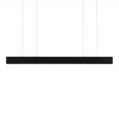 Modern Black LED Linear Pendant Light 120cm | Lunalight