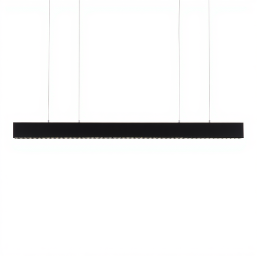 Modern Black LED Linear Pendant Light 120cm | Lunalight