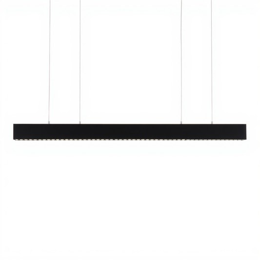 Modern Black LED Linear Pendant Light 120cm | Lunalight
