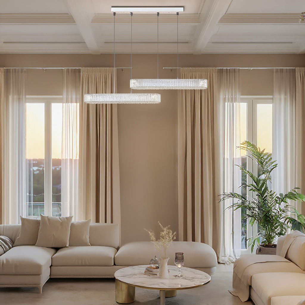 Modern Crystal LED Pendant Light for Dining table | Lunalight
