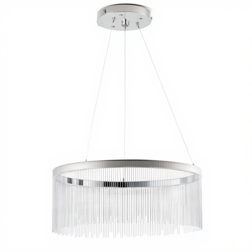 Chrome Tassel Ring LED Pendant Light | Lunalight
