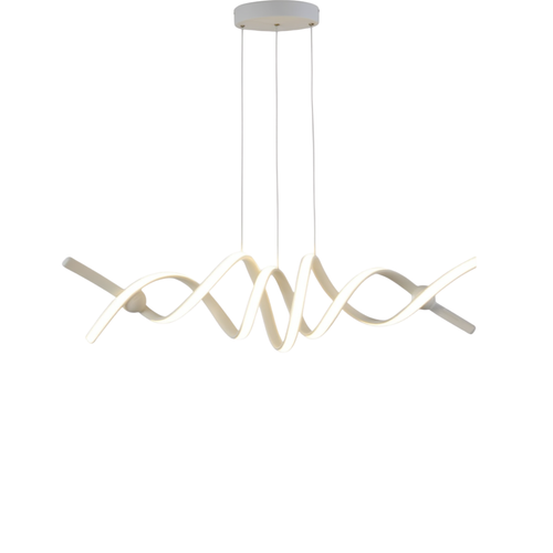 Modern White LED Pendant Light Twisted | Lunalight