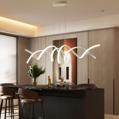 Modern White LED Pendant Light Twisted | Lunalight