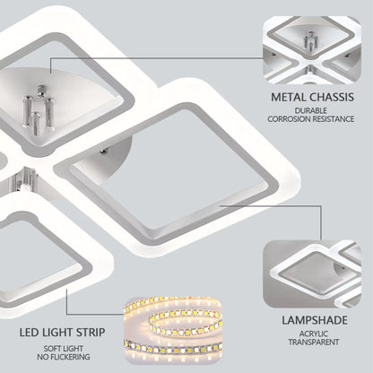 Geometric LED Ceiling Light | Lunalight