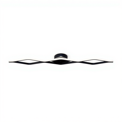 Modern Black Linear LED Ceiling Light 118cm | Lunalight