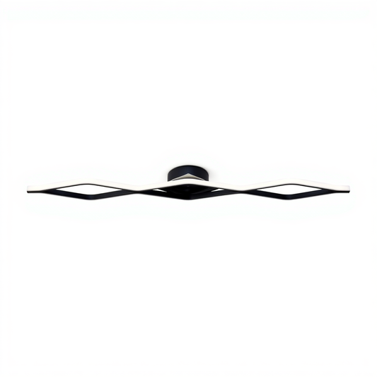 Modern Black Linear LED Ceiling Light 118cm | Lunalight