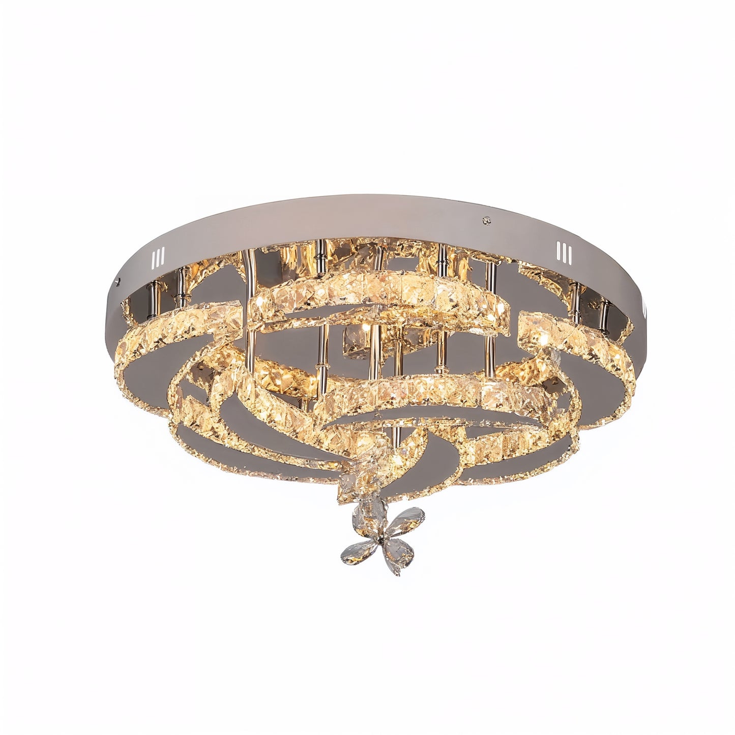 Chrome Crystal Ring Ceiling Light Dimmable | Lunalight