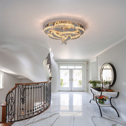 Chrome Crystal Ring Ceiling Light Dimmable | Lunalight