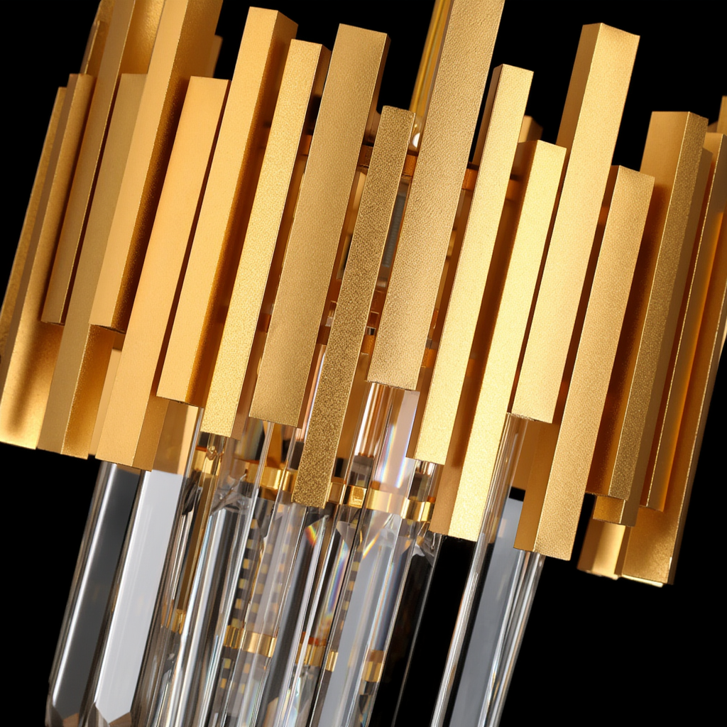 Gold Crystal Pendant Chandelier | Lunalight