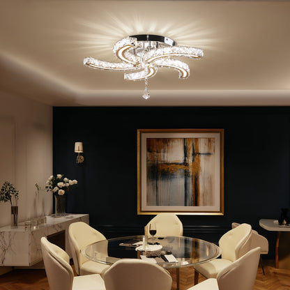 Crystal Flower LED Ceiling Light Dimmable | Lunalight