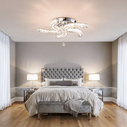 Crystal Flower LED Ceiling Light Dimmable | Lunalight