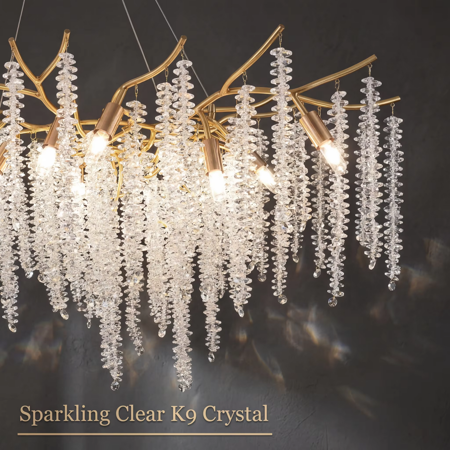 Gold Branch Crystal Chandelier 60cm | Lunalight