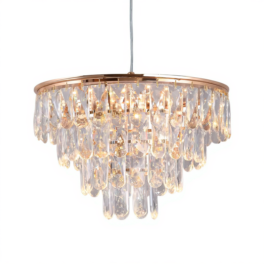 Gold Crystal Mini Chandelier 35cm | Lunalight