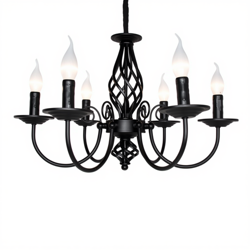 Black Candle Chandelier 6-Light | Lunalight