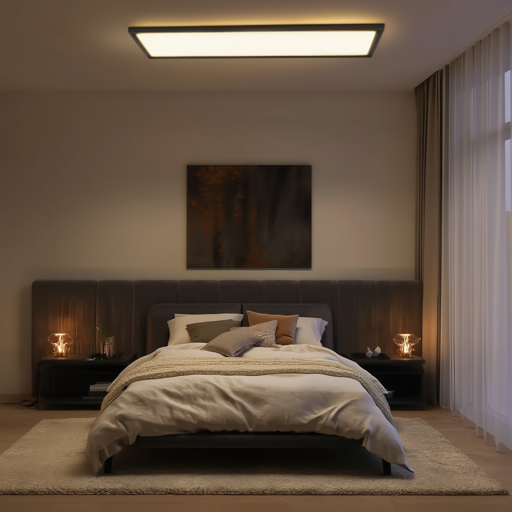 Black LED Bathroom Ceiling Light IP44 | Lunalight