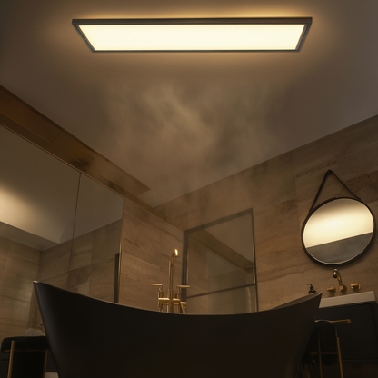 Black LED Bathroom Ceiling Light IP44 | Lunalight