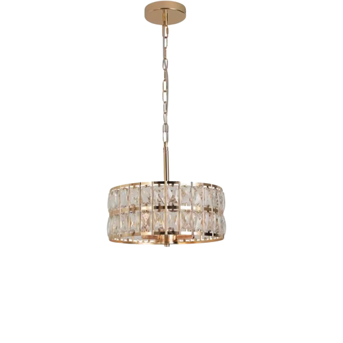 Gold K9 Crystal Pendant Chandelier | Lunalight