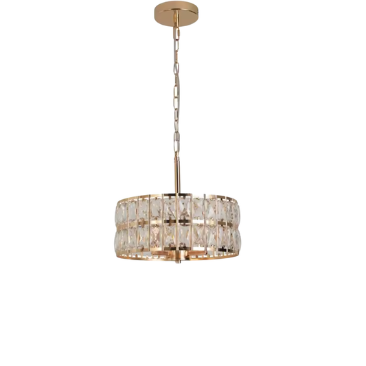 Gold K9 Crystal Pendant Chandelier | Lunalight