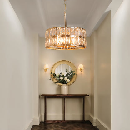 Gold K9 Crystal Pendant Chandelier | Lunalight