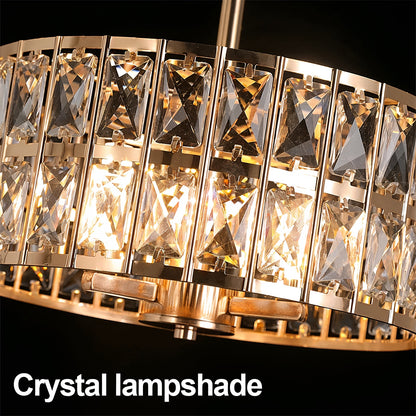 Gold K9 Crystal Pendant Chandelier | Lunalight