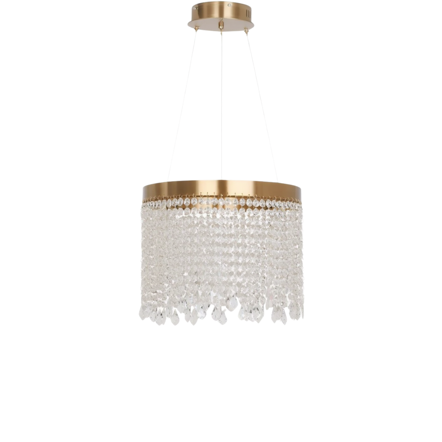 Gold Drum Crystal Pendant Chandelier | Lunalight