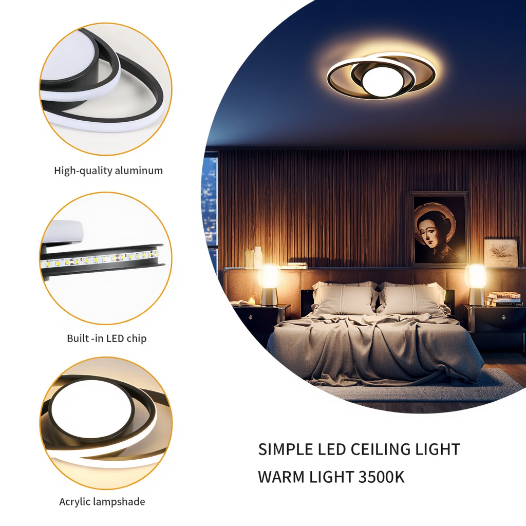 Black Orbit LED Ceiling Light | Lunalight