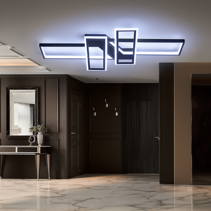 Black LED Rectangle Ceiling Light Dimmable | Lunalight