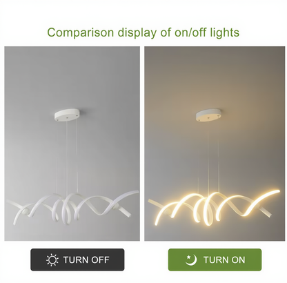 Modern White LED Pendant Light Twisted | Lunalight