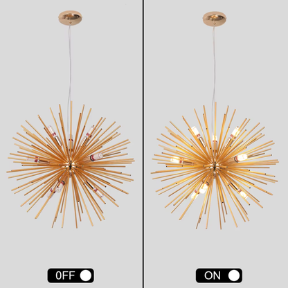 Gold Sputnik Chandelier 9x E14 | Lunalight