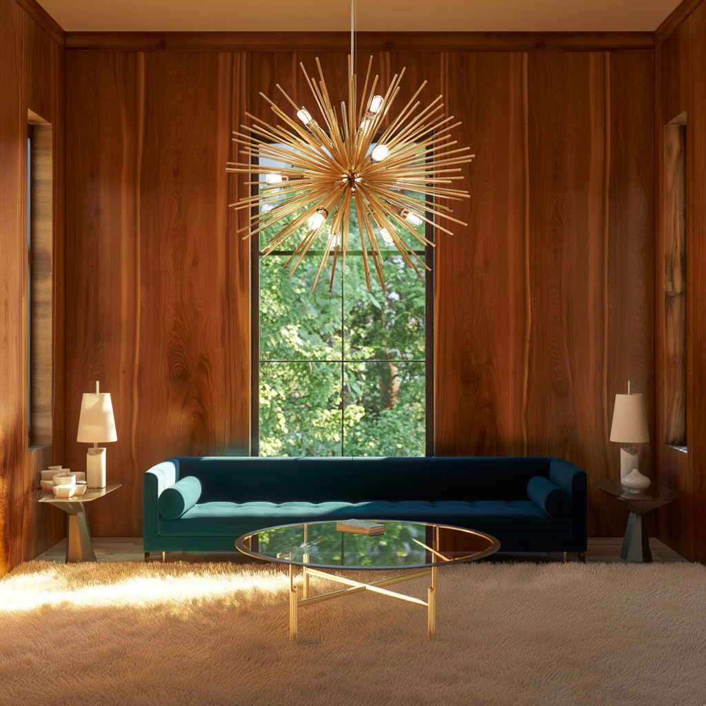 Gold Sputnik Chandelier 9x E14 | Lunalight
