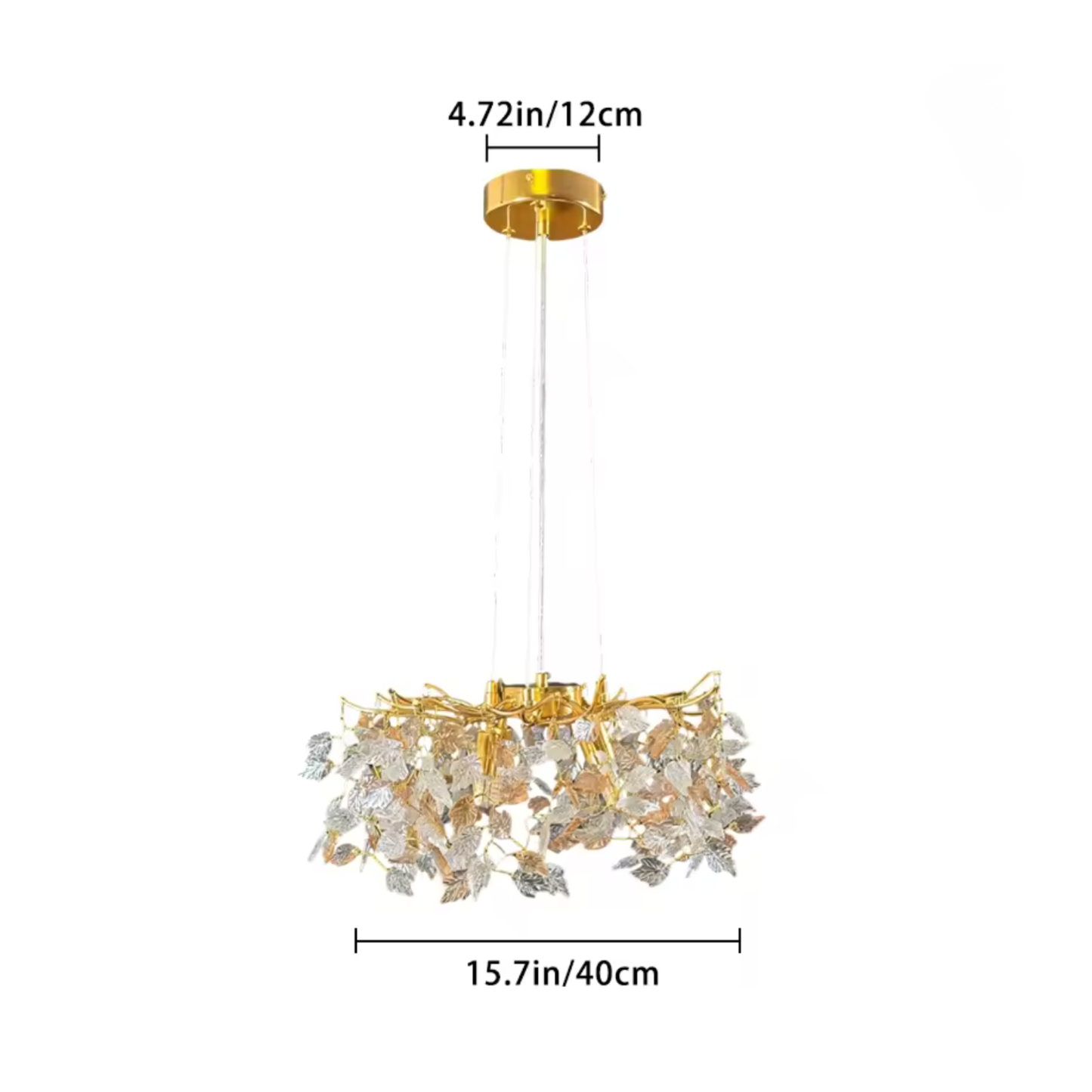 Gold Maple Crystal Pendant Light | Lunalight
