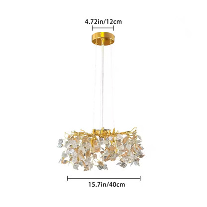Gold Maple Crystal Pendant Light | Lunalight