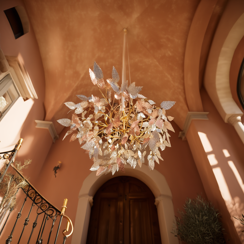 Gold Maple Crystal Pendant Light | Lunalight