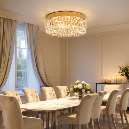 Gold Crystal Ceiling Light 50cm