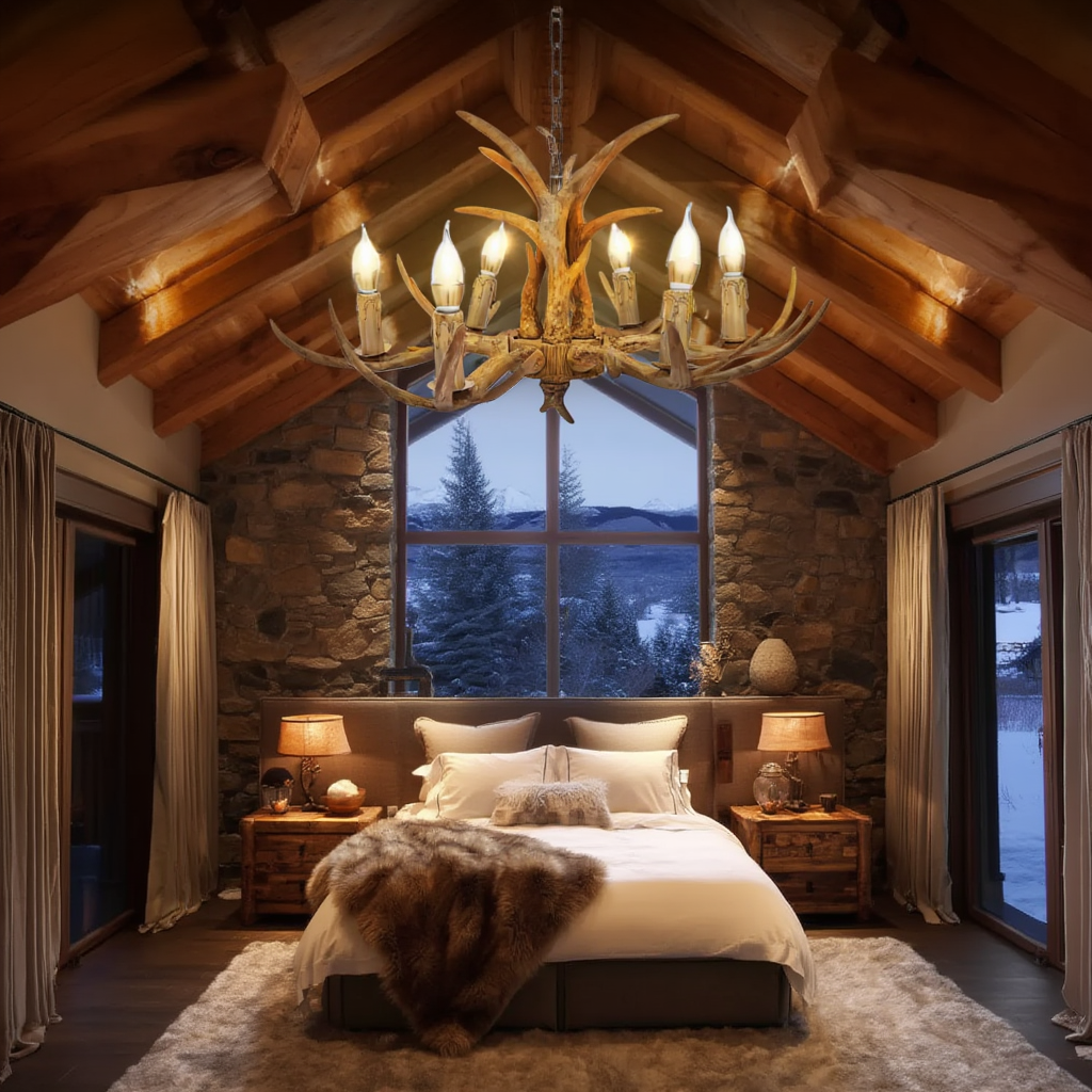 Rustic Antler Chandelier 6-Light | Lunalight