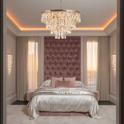 Gold Crystal Mini Chandelier 35cm | Lunalight