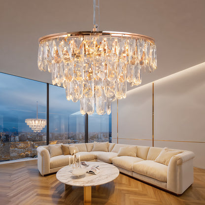 Gold Crystal Mini Chandelier 35cm | Lunalight