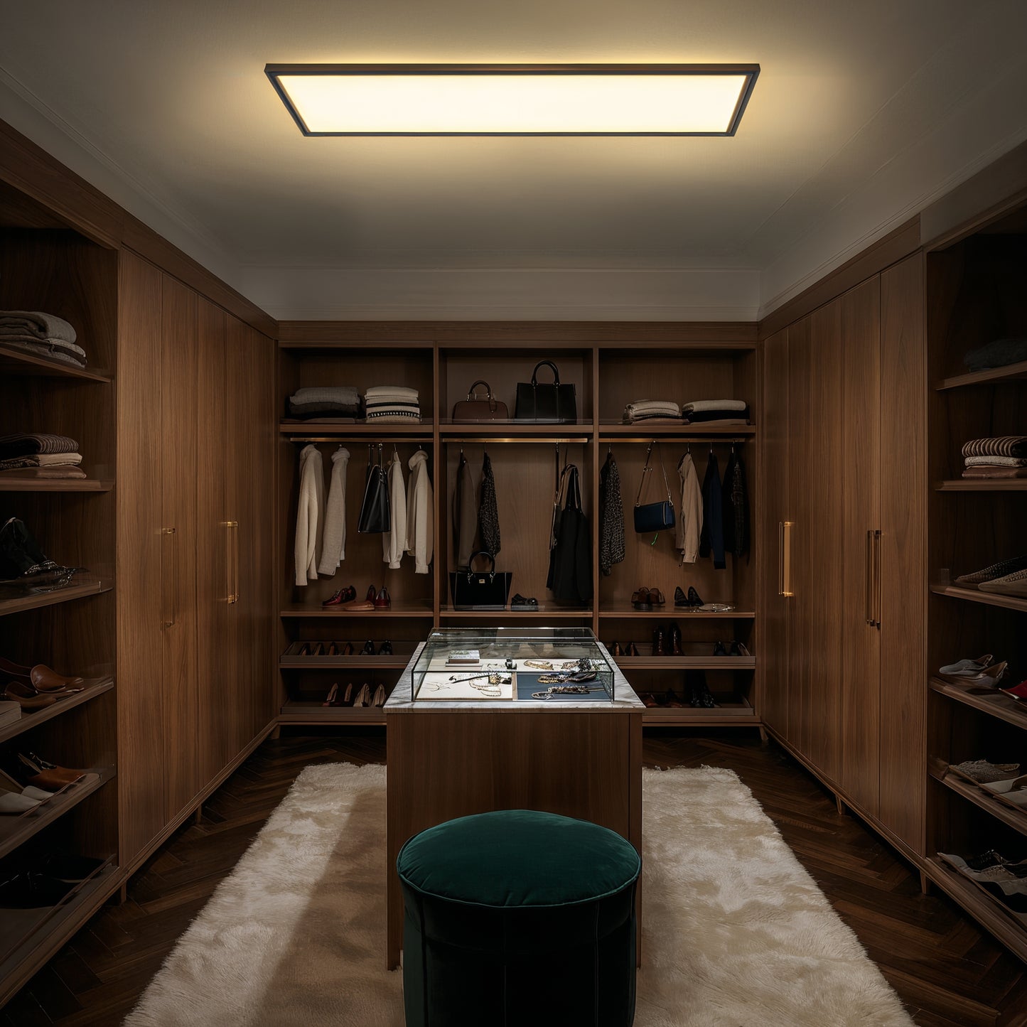 Black LED Bathroom Ceiling Light IP44 | Lunalight