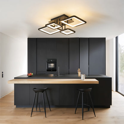 Black Square Frame LED Ceiling Light | Lunalight
