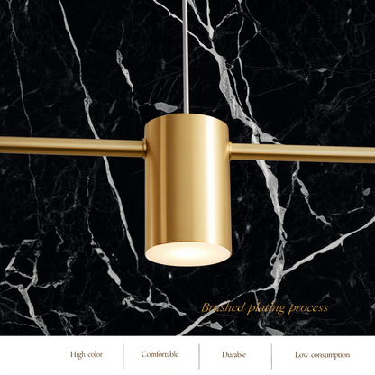 Gold Linear LED Pendant Light | Lunalight