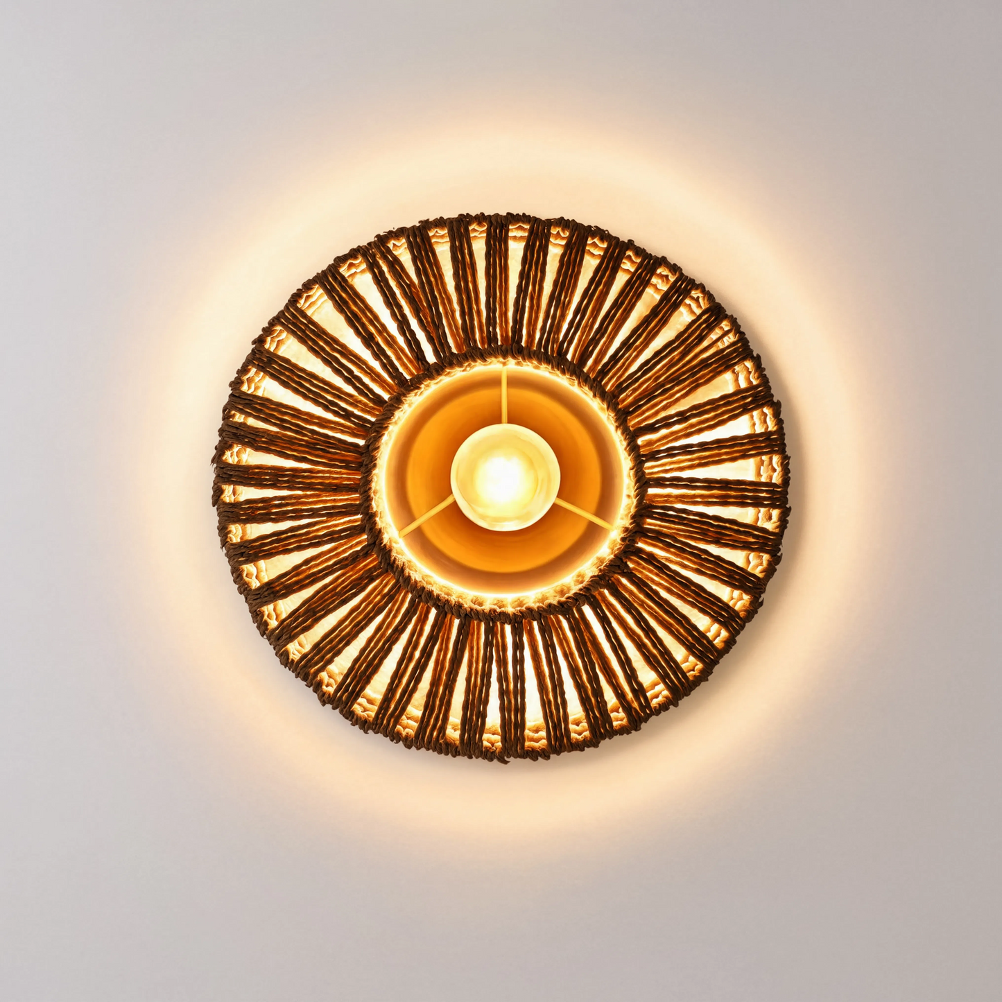 Rattan Ceiling Light E27 Boho | Vintage Bamboo