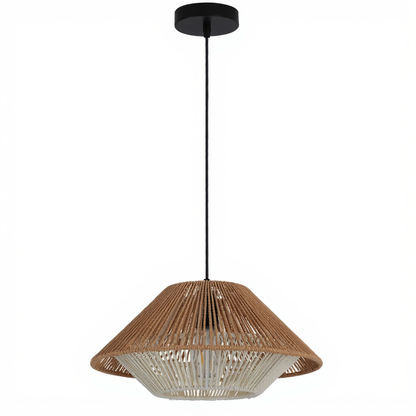 Rattan Farmhouse Cone Pendant Light | Lunalight
