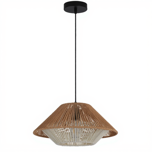 Rattan Farmhouse Cone Pendant Light | Lunalight