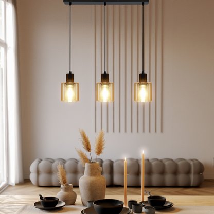 3-Light Glass Pendant Light | Lunalight