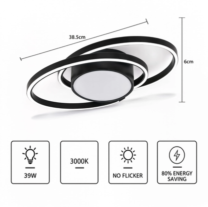 Black Orbit LED Ceiling Light