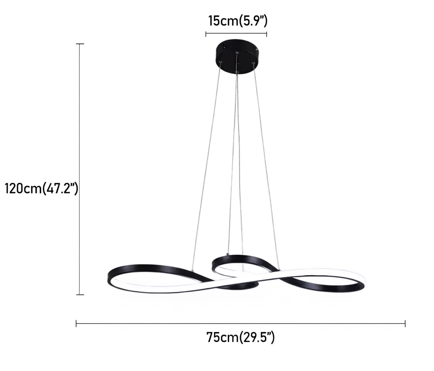 Modern LED Wave Pendant Light Dimmable