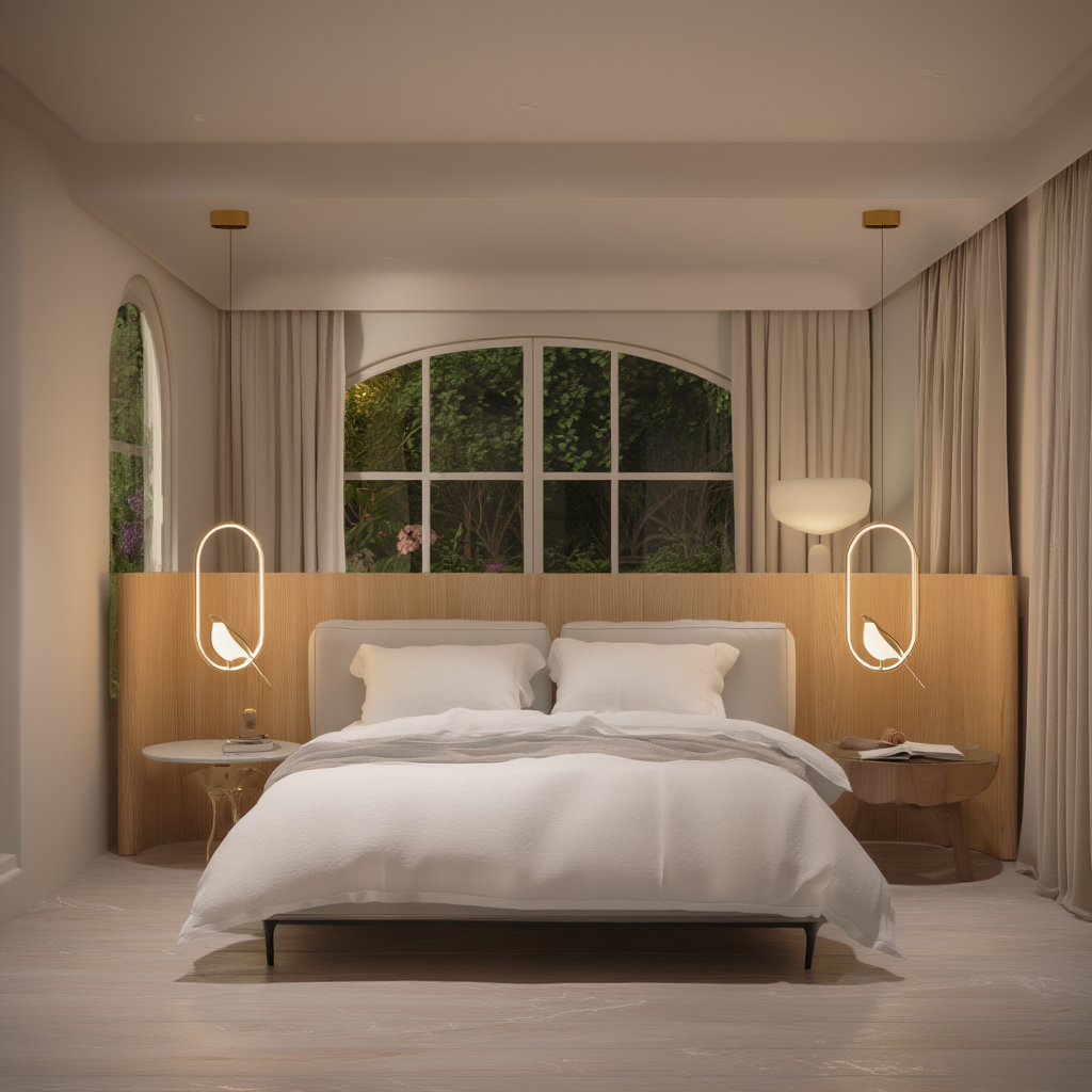 Gold Bird LED Pendant Light Adjustable Wire | Lunalight