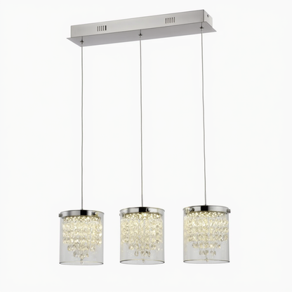 Chrome K9 Crystal LED Kitchen Island Pendant | Lunalight