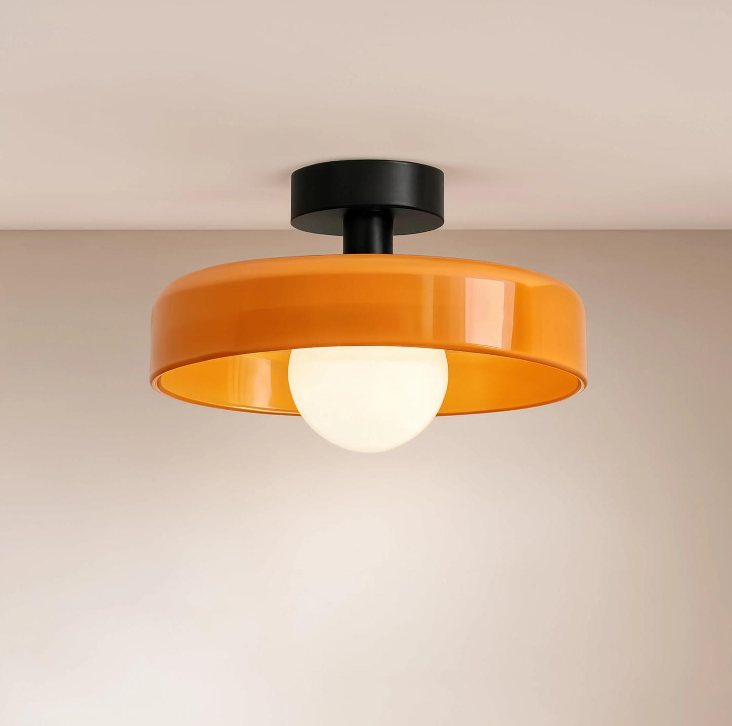 Vintage Glass Ceiling Light 25cm