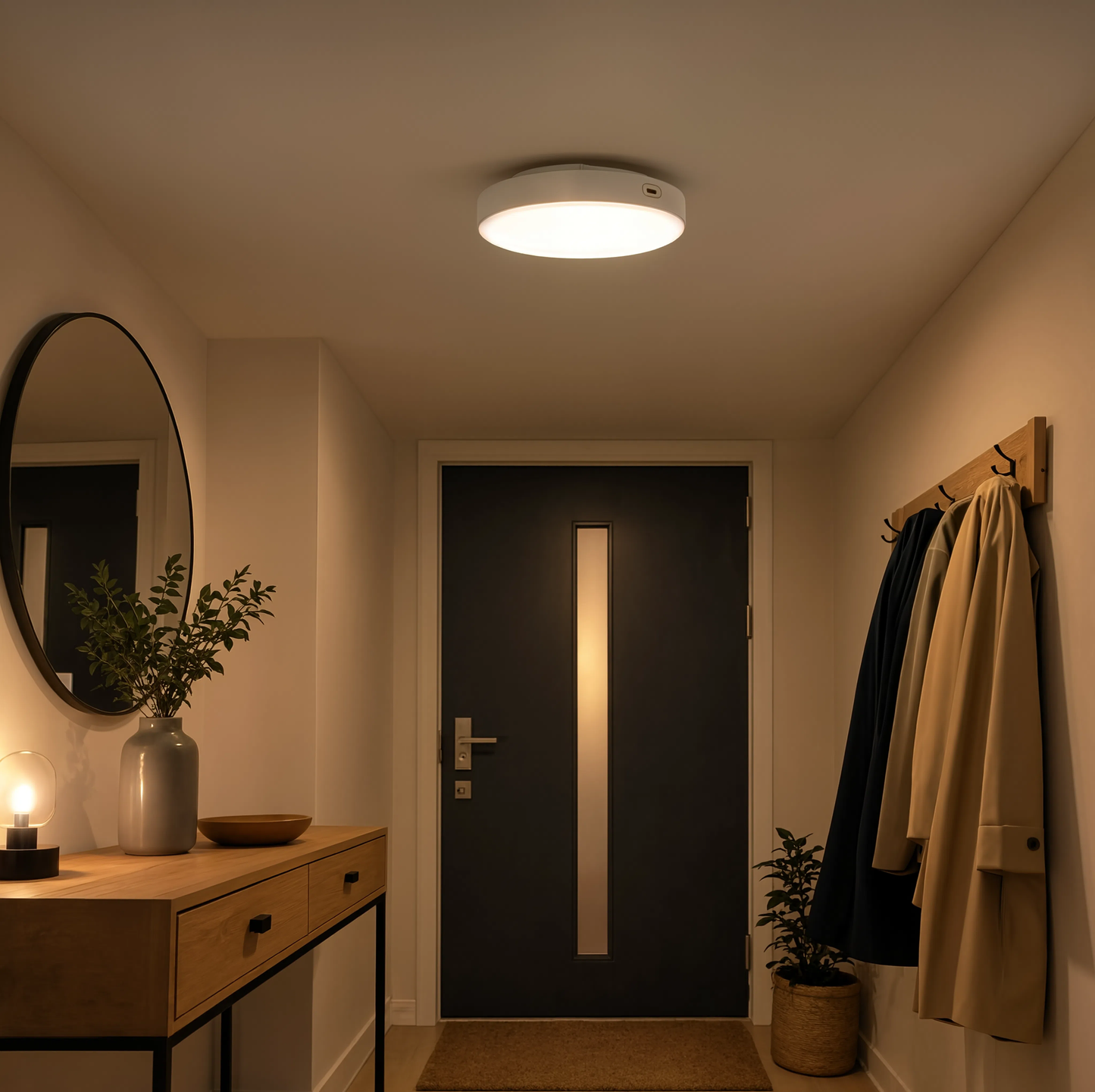 Wireless LED Ceiling Light Battery Powered | Motion Sensor & Remote Control
